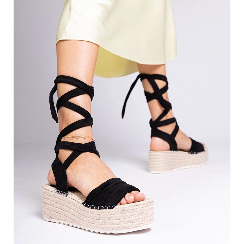 Seastar Černé espadrilky na platformě od Loiseau černý 2