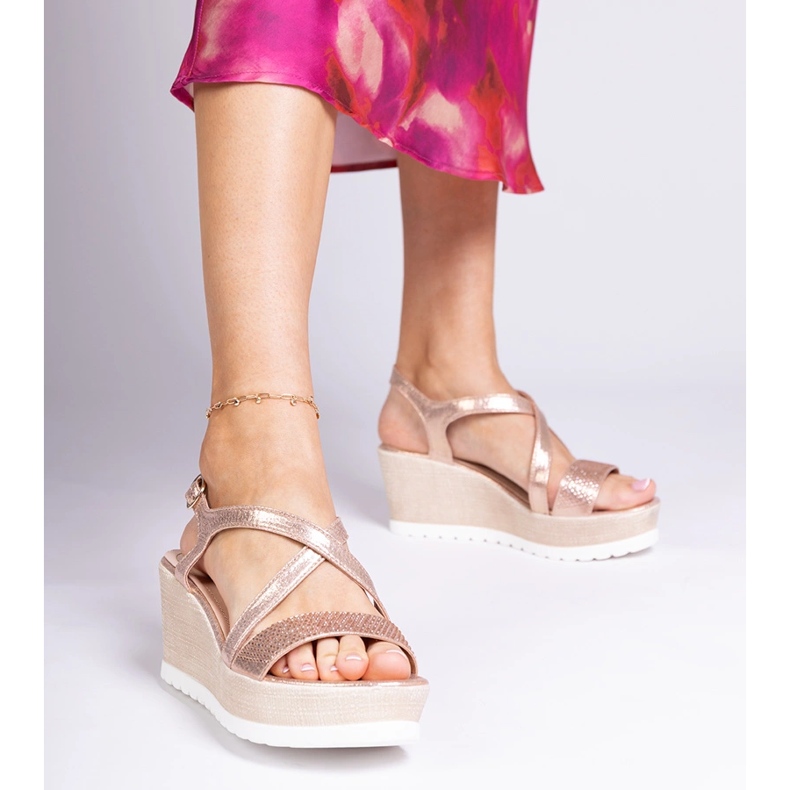 Sindály šampaňského se zirkony zlatý 1