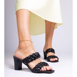 Černé vysoké podpatky černý 2