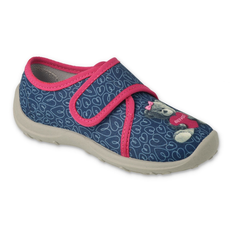 Dětské pantofle Befado 660x049 Aplikace Blue Dog modrý 1