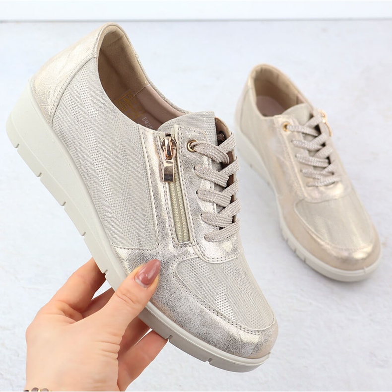 Sportovní boty na Golden Wedge Sabatina LH01 zlatý 1 Sportovní boty na Golden Wedge Sabatina LH01 zlatý 1