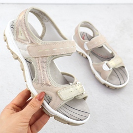 Dámské sportovní sandály s růžovým práškem Rieker 68866-31 1