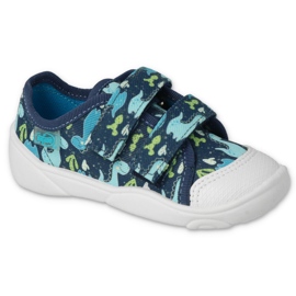 Dětské pantofle Befado Navy Blue 907P157 v dracích modrý 1
