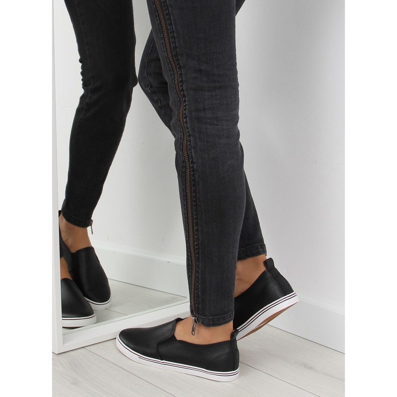 Tenisky slip-on black face black xl08p Black černý 1
