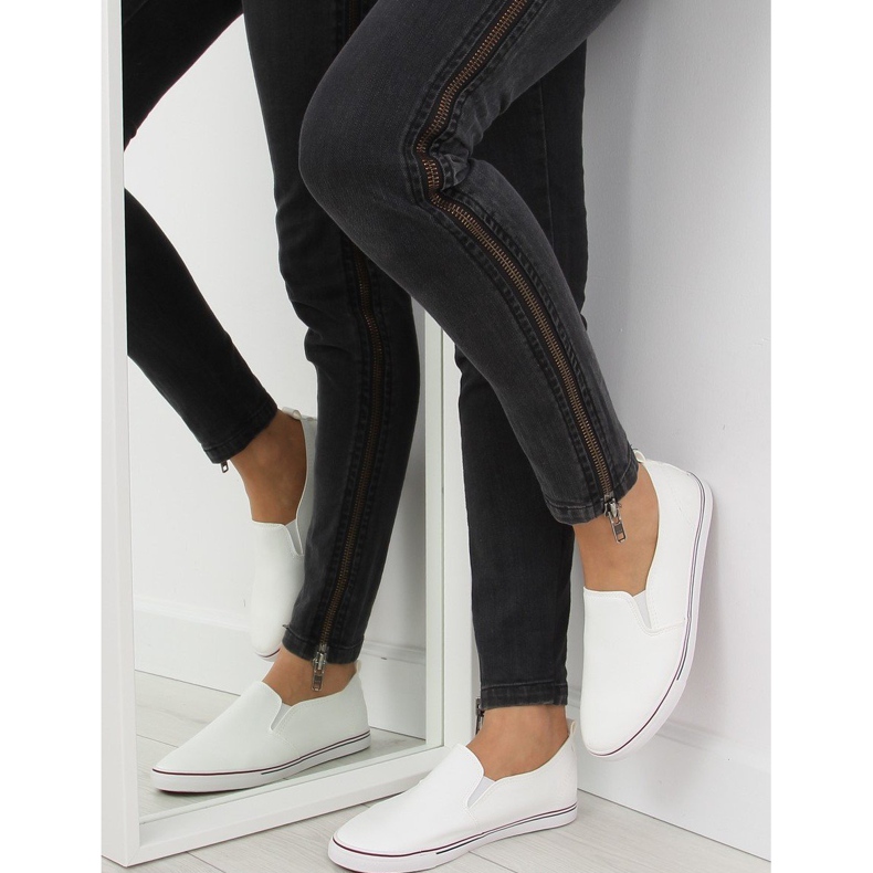 Tenisky slip-on bílé xl08p bílé bílý 2