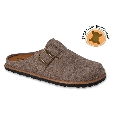 Pánské pantofle Inblu s koženou vsadkou 155M023 béžová béžový 1