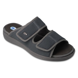 Befado Dr.ORTO pánské pantofle s antibakteriální pu stélkou 083M002 šedá 1 Befado Dr.ORTO pánské pantofle s antibakteriální pu stélkou 083M002 šedá 1