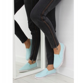 Tenisky slip-on modré xl08p L.BLUE modrý 2 Tenisky slip-on modré xl08p L.BLUE modrý 2