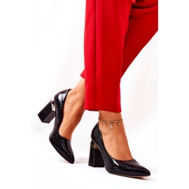Lewski Shoes Lewski Leather Pumps 3117 Black černý 2