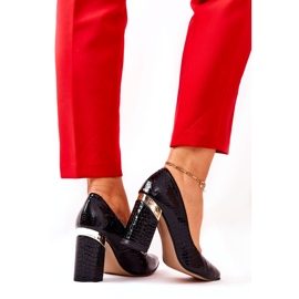 Lewski Shoes Lewski Leather Pumps 3117 Black černý 4