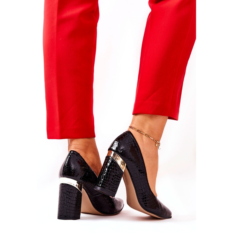 Lewski Shoes Lewski Leather Pumps 3117 Black černý 4