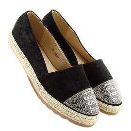 Černé dámské espadrilky H8-102 černé černá 2 Černé dámské espadrilky H8-102 černé černá 2