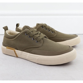 Pánské textilní tenisky Khaki Big Star RR174064 zelený 1