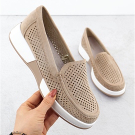 Dámské otevřené boty na platformě Sergio Leone 094H béžový 1