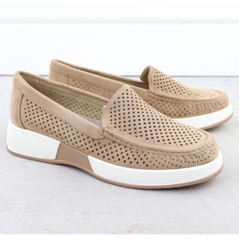 Dámské otevřené boty na platformě Sergio Leone 094H béžový 2