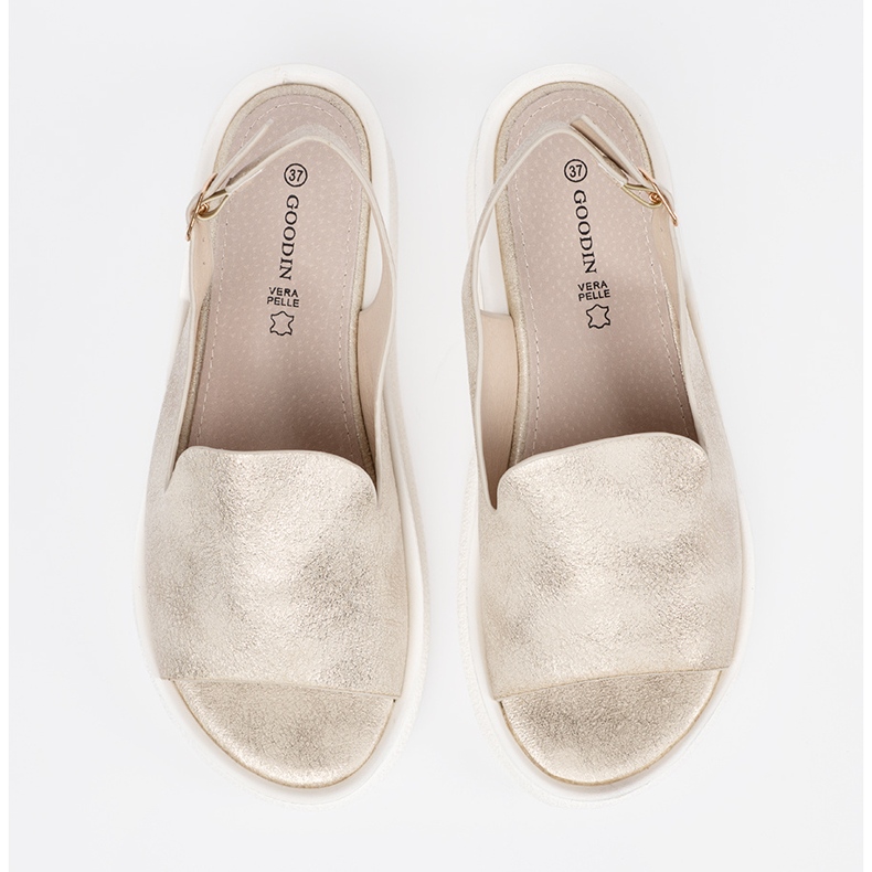 Goodin Zlaté pohodlné dámské sandály zlatý 1