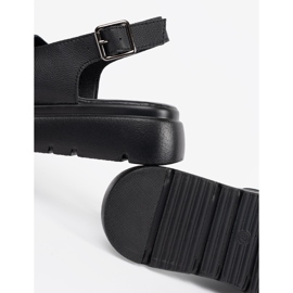 Goodin Černé klasické sandály na platformě černý 1