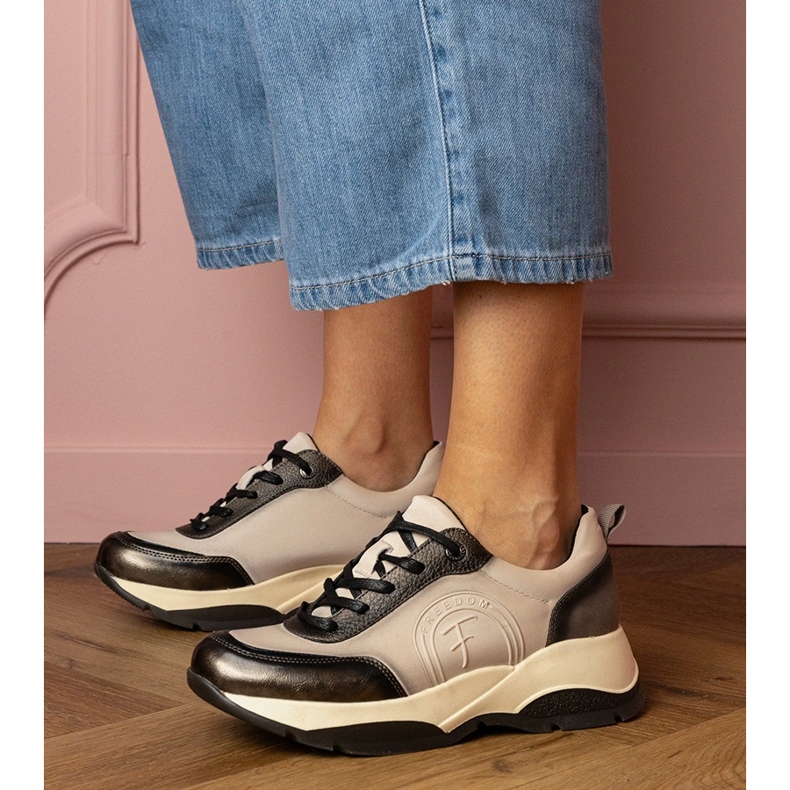 Šedé sportovní tenisky ženy šedá 1