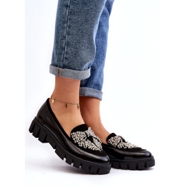 Dámské patentované mokasíny Laura Messi 2785 Black černá 1