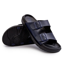 Lehké pánské žabky s přezkami Big Star NN174593 Navy Blue modrý 4