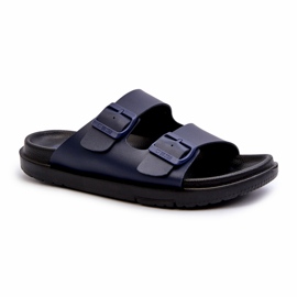 Lehké pánské žabky s přezkami Big Star NN174593 Navy Blue modrý 3