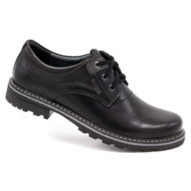 Kampol Kožené pánské boty 32/15 Black černá 2