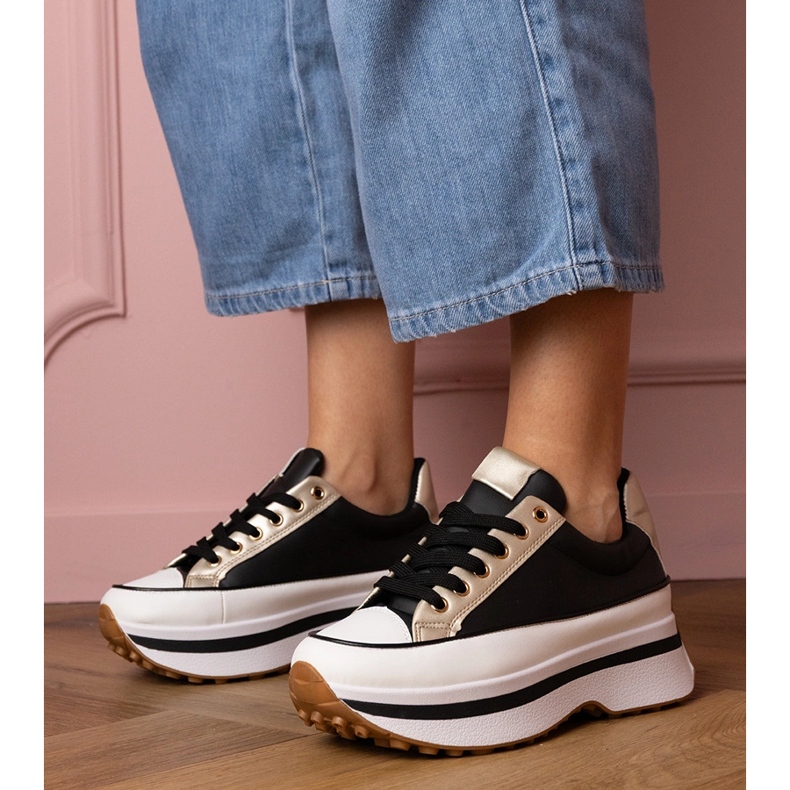 Černé tenisky tenisky na PLATFOTM černá 1