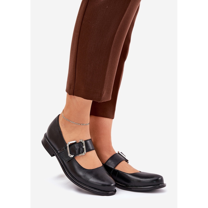 Dámská kožená bota s černou svorkou Laura Messi 2980 černá 1