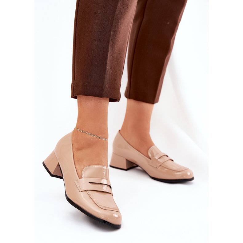 Malovaná nahá čerpadla s nízkým obsahem béžový 2 Malovaná nahá čerpadla s nízkým obsahem béžový 2