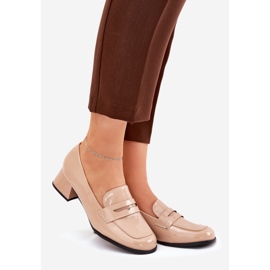 Malovaná nahá čerpadla s nízkým obsahem béžový 1 Malovaná nahá čerpadla s nízkým obsahem béžový 1