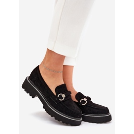 Dámské mokasíny zdobené černými zirkony černá 1