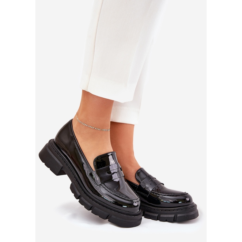 Dámské mokasíny Patent Black černá 1
