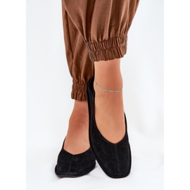 Dámské semišové baleríny Big Star RR274080 Black černá 3