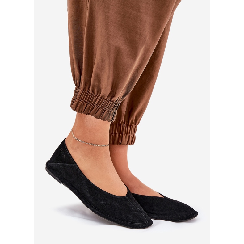 Dámské semišové baleríny Big Star RR274080 Black černá 1