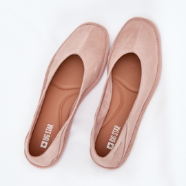 Big Star Dámská semišová balerína velká hvězda RR274081 Pink růžový 2