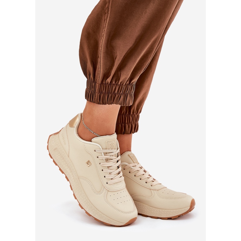 Big Star Lehká ženská sportovní bota velká hvězda RR274630 Hi-Polish Beige System béžový 1