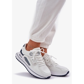 Big Star Sneakers Dámské boty Velká hvězda NN274A103 WHITE s modrou bílý 1