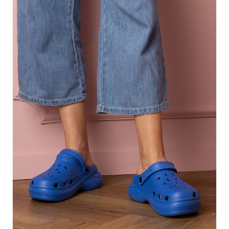 Blue Built -Up žabky na platformě modrý 1