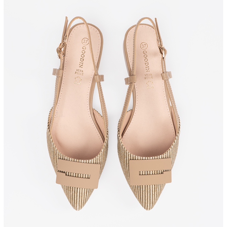 Goodin Taupe sandály s otevřenou patou béžový 2