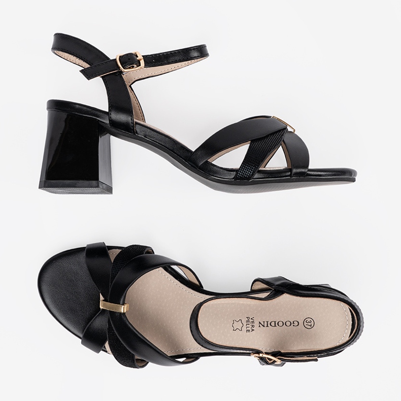 Goodin Sandály na sloupu černé černá 1
