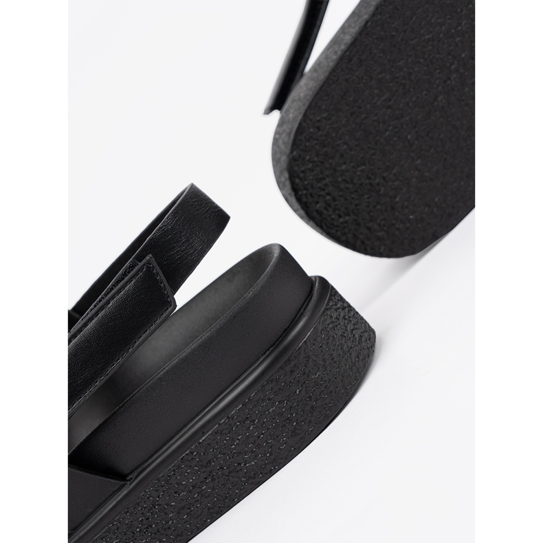 Goodin Klasické sandály na černé platformě černá 1 Goodin Klasické sandály na černé platformě černá 1