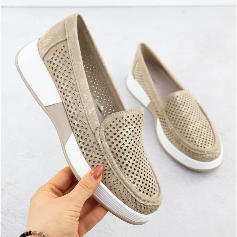 Dámské otevřené boty na Sergio Leone 094H Golden Platform zlatý 1