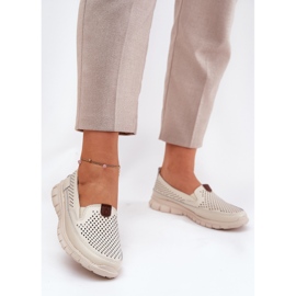 Openwork Vinceza 95336 Natural Ballerinas Beige béžový 2