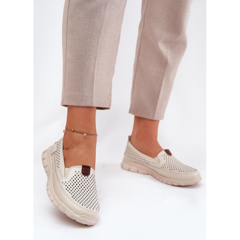 Openwork Vinceza 95336 Natural Ballerinas Beige béžový 2 Openwork Vinceza 95336 Natural Ballerinas Beige béžový 2