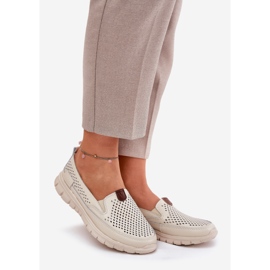 Openwork Vinceza 95336 Natural Ballerinas Beige béžový 1 Openwork Vinceza 95336 Natural Ballerinas Beige béžový 1