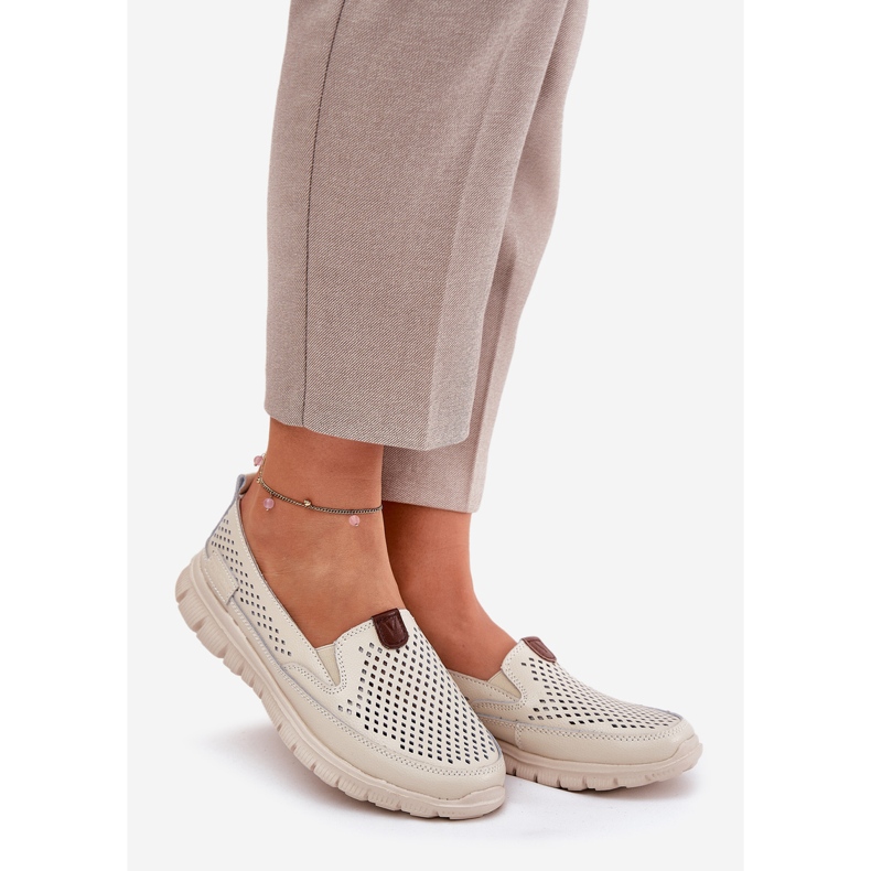 Openwork Vinceza 95336 Natural Ballerinas Beige béžový 1 Openwork Vinceza 95336 Natural Ballerinas Beige béžový 1