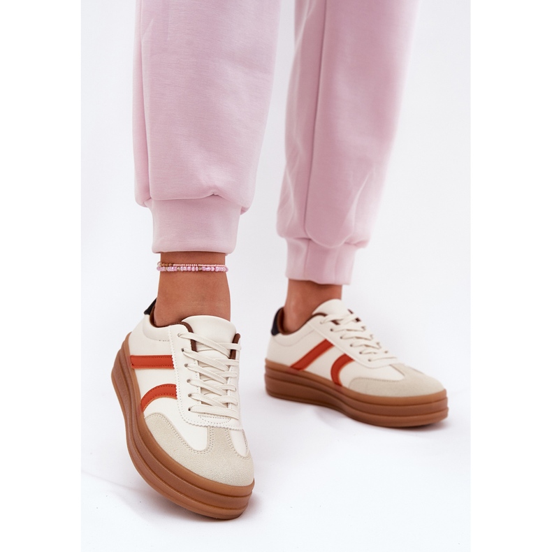 Evento Dámské tenisky na platformě, béžové béžový 2