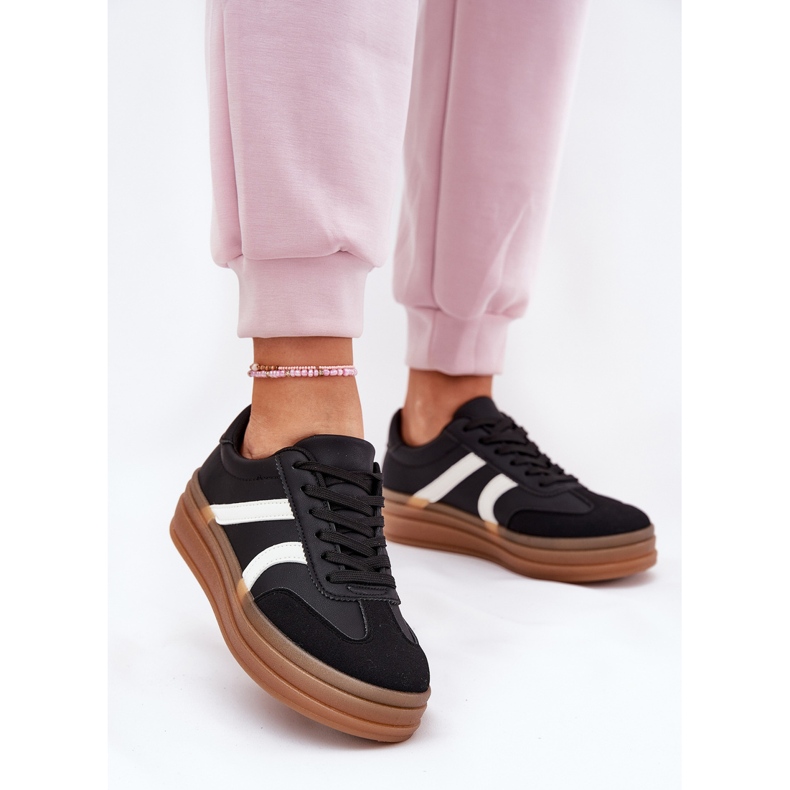 Evento Dámské Tenisky na platformě černé černá 2