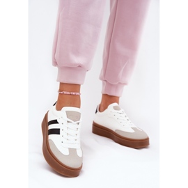 Evento Dámské tenisky na plošině s ekologickou koženou bílou bílý 2 Evento Dámské tenisky na plošině s ekologickou koženou bílou bílý 2