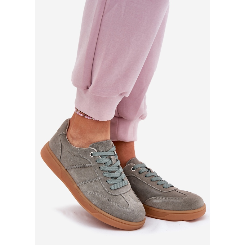 Evento Semiš nízký tenisky dámské zelené Paliana zelená 1